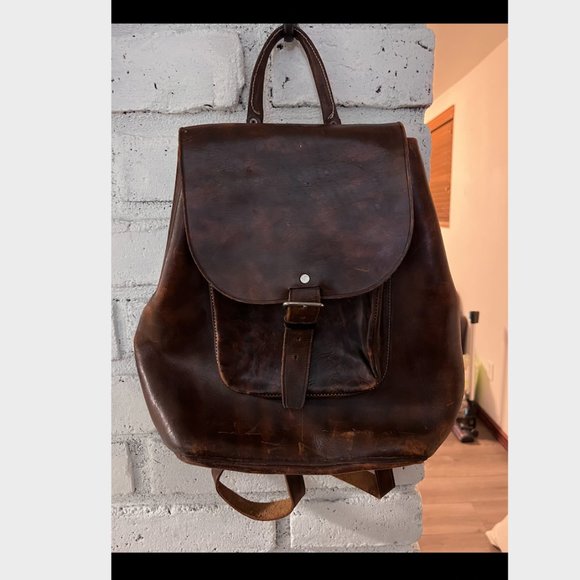 Vintage Leather Backpack main image 7